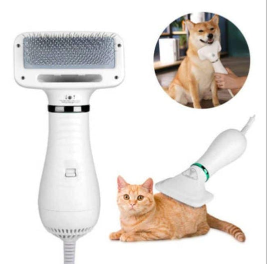 2 in 1 Pet Grooming Hair Dryer and Slicker Brush