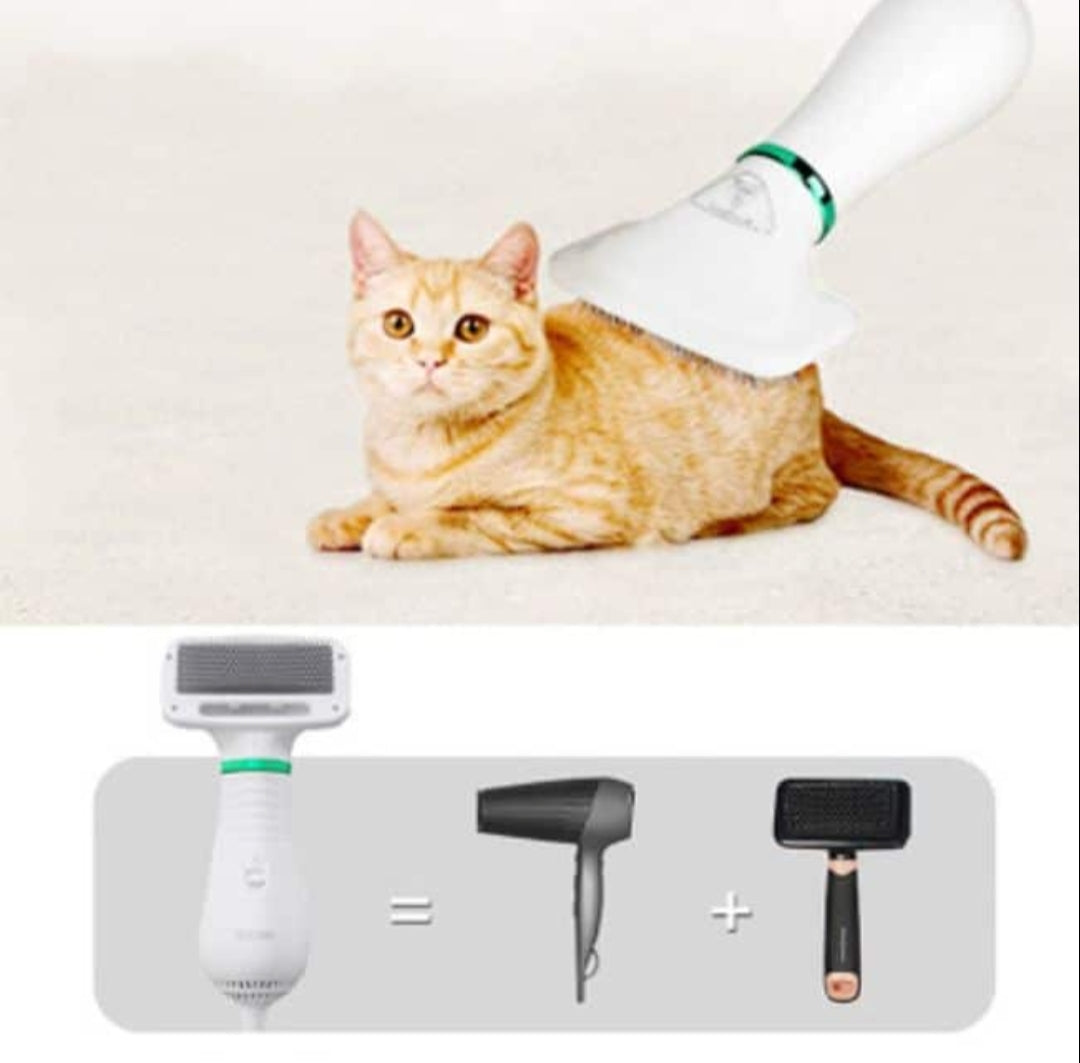 2 in 1 Pet Grooming Hair Dryer and Slicker Brush